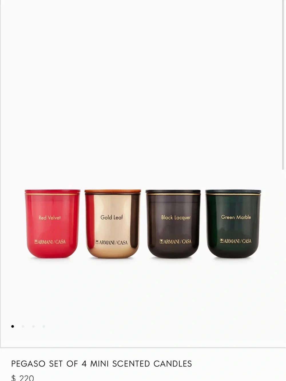 GIORGIO ARMANI / CASA - Pegasus Candle Set w/ Certificate